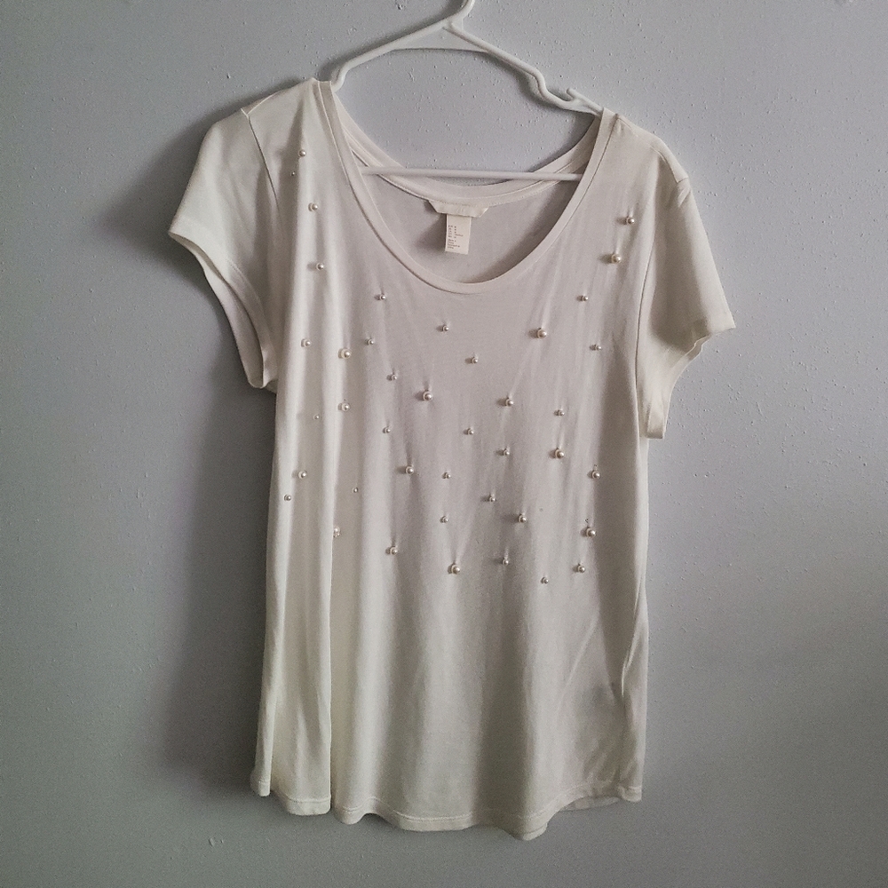 White pearl shirt